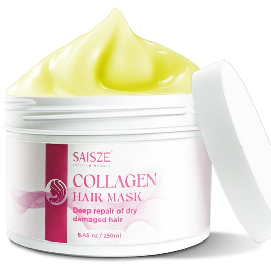 Mascarilla capilar de colágeno de 8,45 oz (250 ml) para un acondicionamiento reparador y profundo del cabello seco.