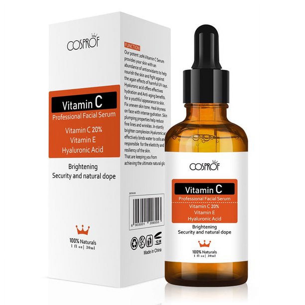 Suero facial antiedad con ácido hialurónico para mujeres con vitamina C y aloe