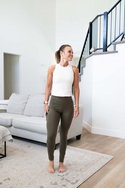 Leggings largos de cintura alta con bolsillo para el teléfono