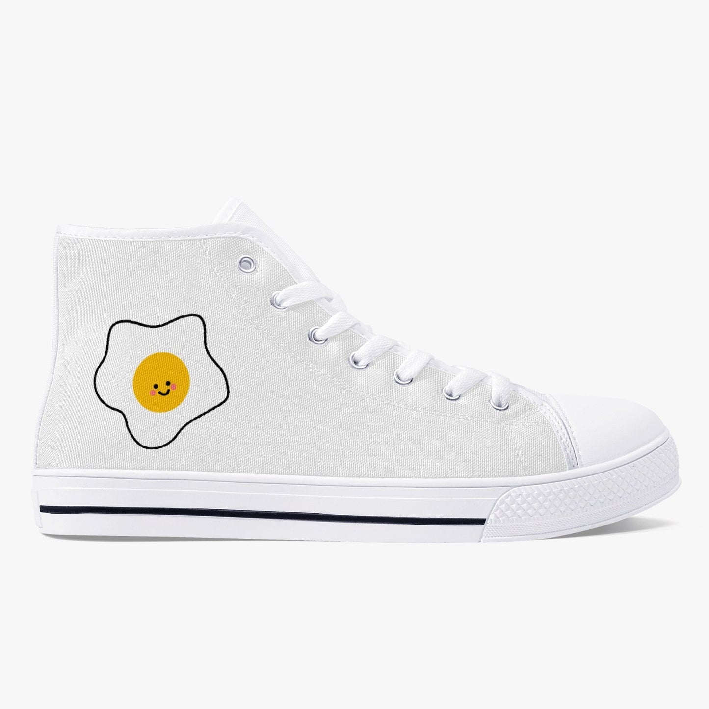 Zapatillas altas clásicas de lona Jacki Easlick Lux Egg - Blanco/Negro 
