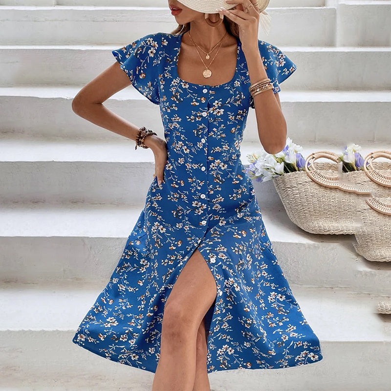 Vestido largo bohemio floral: el look imprescindible del verano