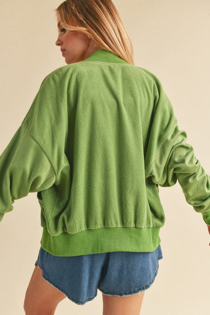 Veste brossée à épaules tombantes et boutons-pression Aemi + Co