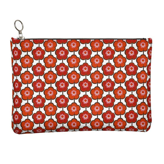 Pochette en cuir à imprimé coquelicot Jacki Easlick