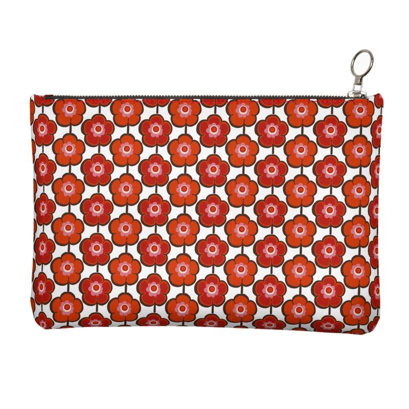 Pochette en cuir à imprimé coquelicot Jacki Easlick