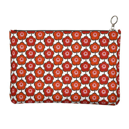 Pochette en cuir à imprimé coquelicot Jacki Easlick