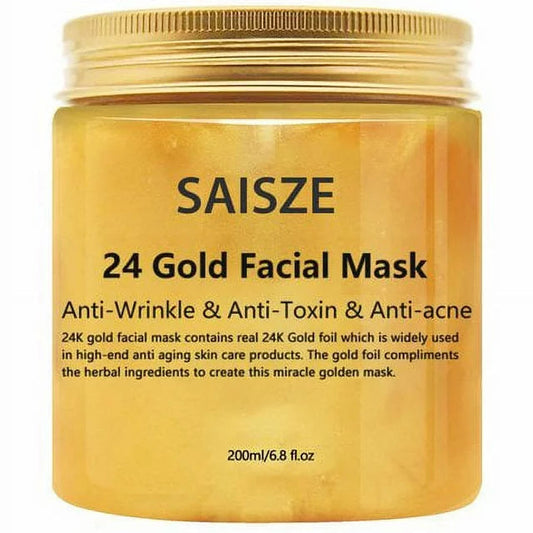 Mascarilla facial de colágeno de oro de 24 quilates (190 ml) + suero hidratante de oro (28 ml)