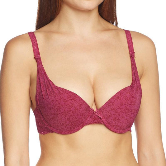 Sujetador push-up de escote profundo Sassa Fuchsia