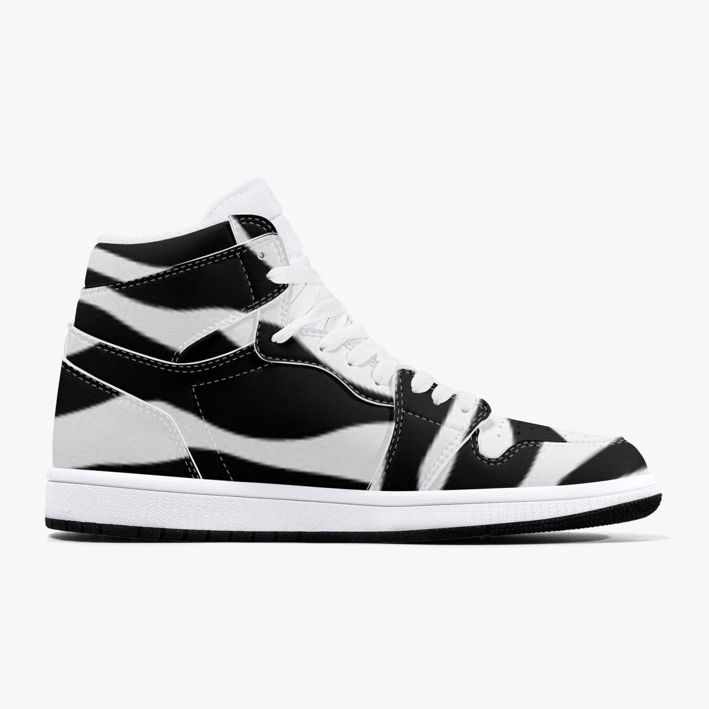 Baskets montantes en cuir à imprimé zèbre Jacki Easlick 