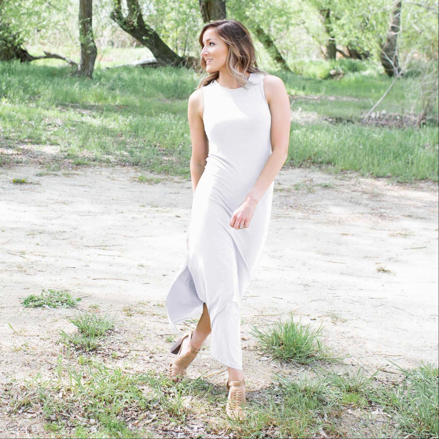 Robe longue en tricot