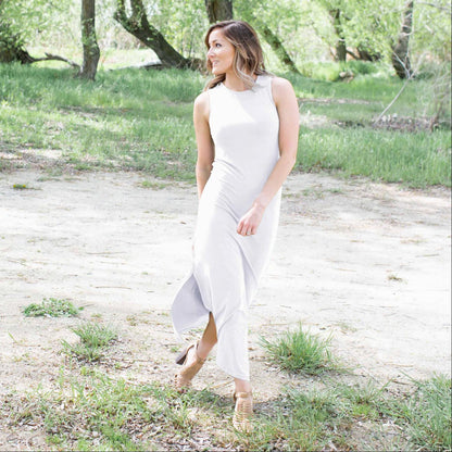 Robe longue en tricot