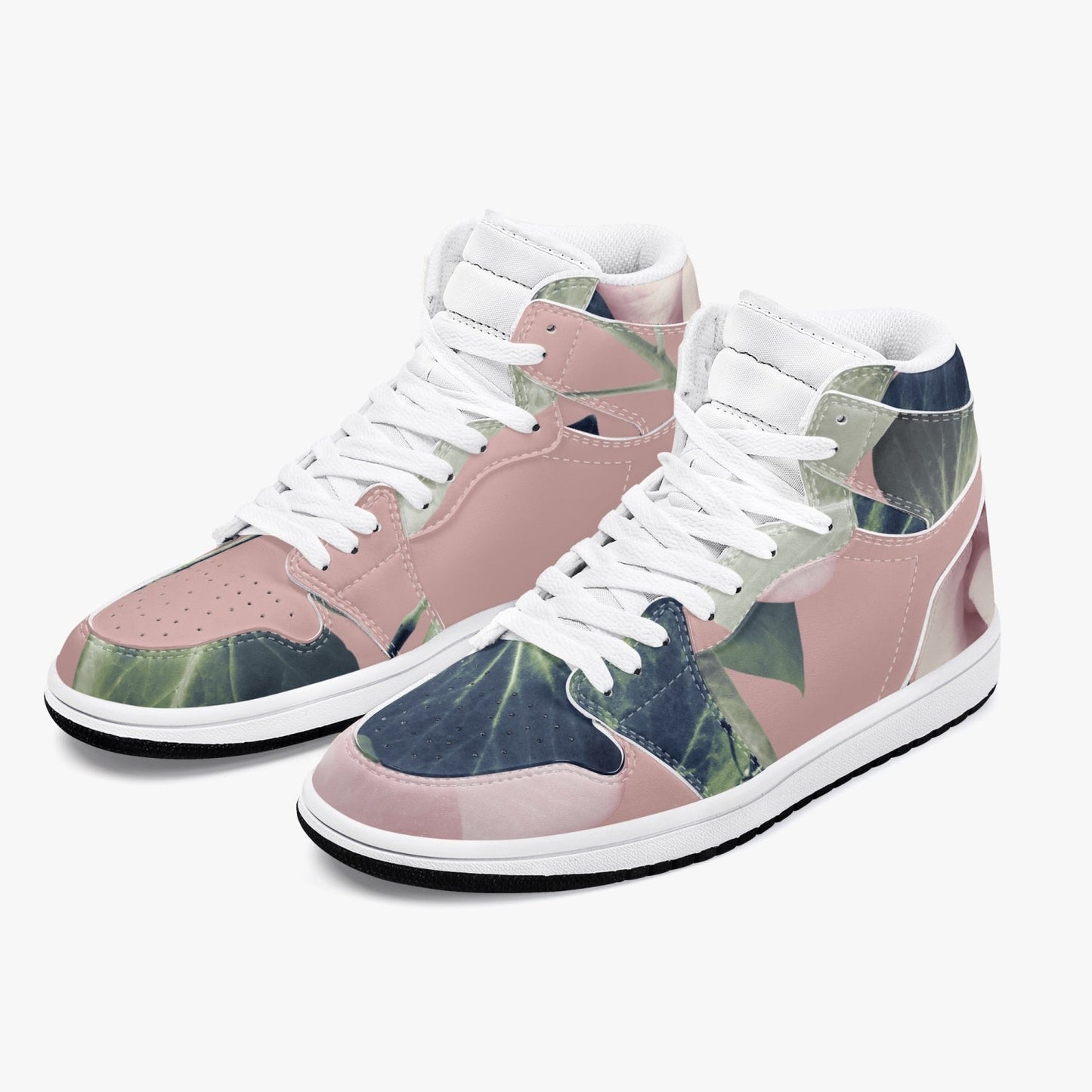 Baskets montantes en cuir à motif floral Jacki Easlick 