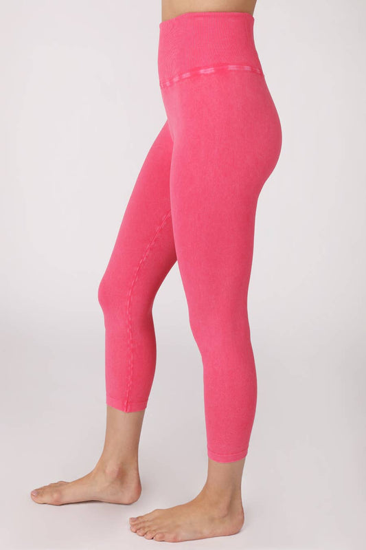 Capri taille haute vintage Well-In Vogue, taille unique, rose