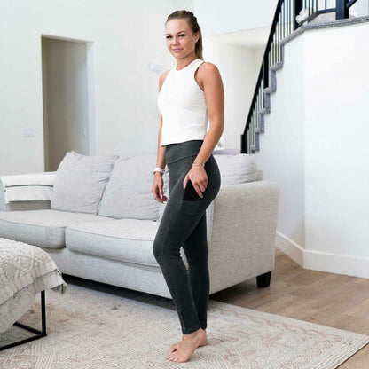Leggings largos de cintura alta con bolsillo para el teléfono