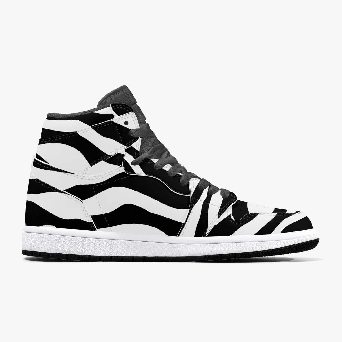 Zapatillas altas de piel con diseño de cebra de Jacki Easlick 
