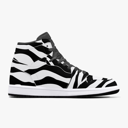 Zapatillas altas de piel con diseño de cebra de Jacki Easlick 