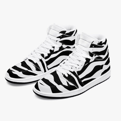 Zapatillas altas de piel con diseño de cebra de Jacki Easlick 