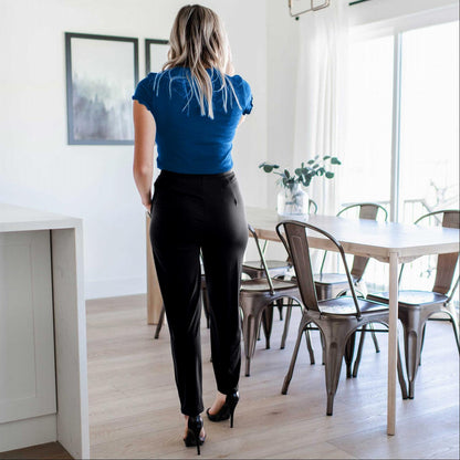 Pantalon à taille plissée Ity avec poches latérales