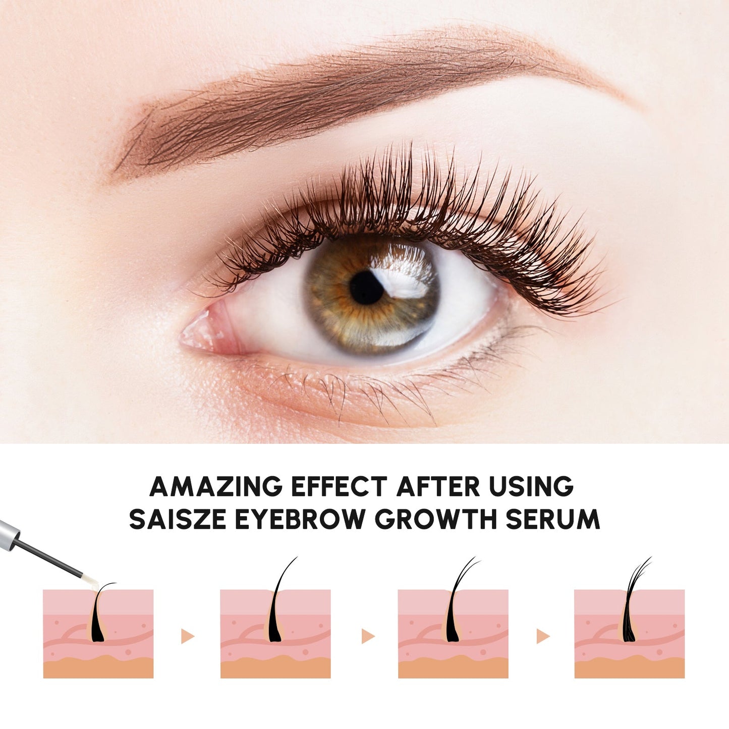 1 sérum pour cils à la biotine, sérum booster pour des cils plus longs, plus fournis et