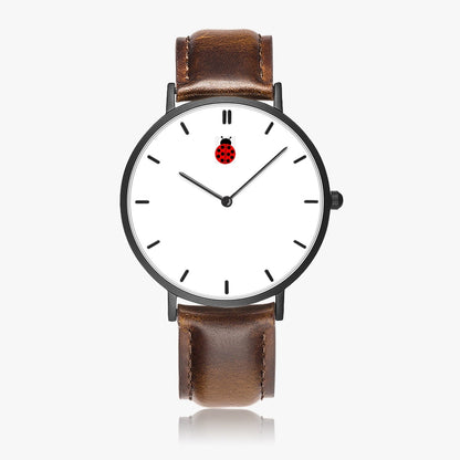 Reloj de cuarzo Jacki Easlick Ladybug con correa de piel ultrafina