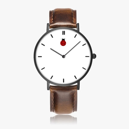Reloj de cuarzo Jacki Easlick Ladybug con correa de piel ultrafina