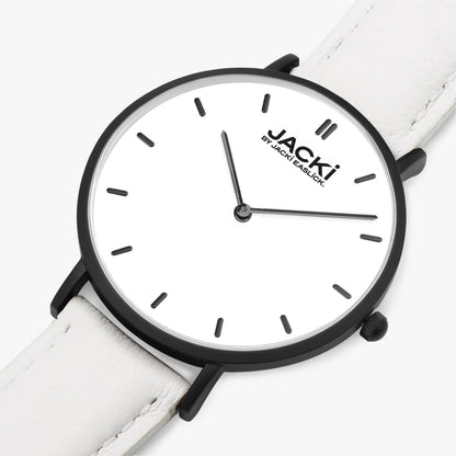 Reloj de cuarzo Jacki Easlick con correa de cuero ultrafina