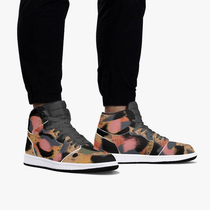 Zapatillas altas de cuero con estampado de leopardo de Jacki Easlick 