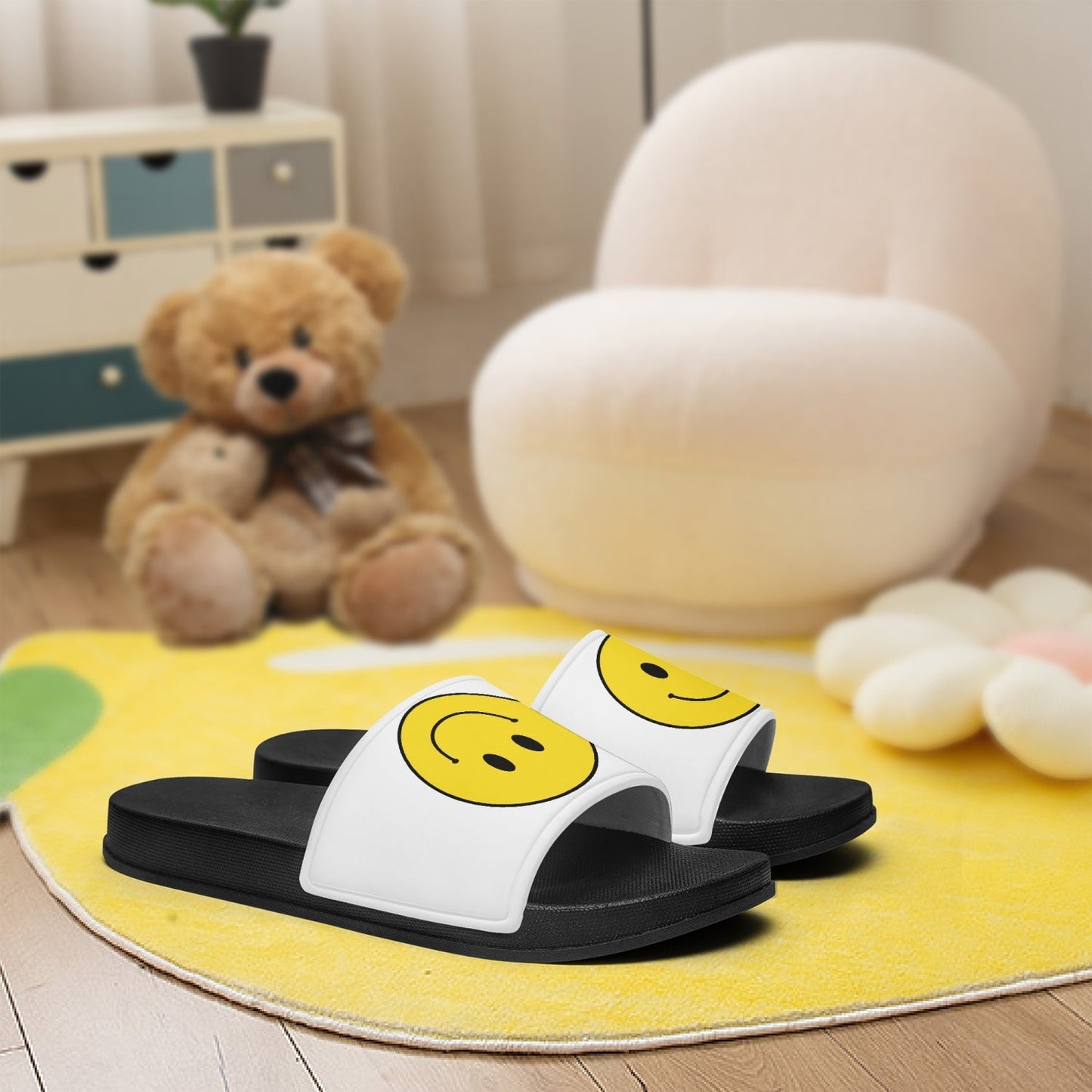 Zapatos de playa Jacki Easlick Smiley Face sin cordones - Negro 