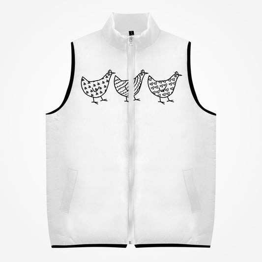 Gilet zippé en coton Jacki Easlick Three Crazy Chickens 