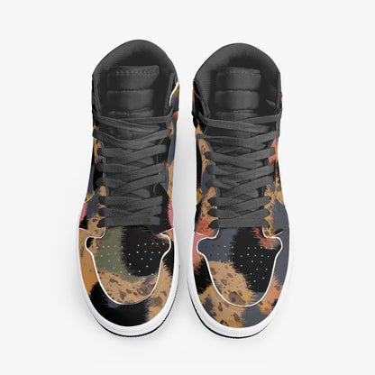 Zapatillas altas de cuero con estampado de leopardo de Jacki Easlick 
