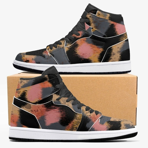 Zapatillas altas de cuero con estampado de leopardo de Jacki Easlick 