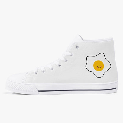 Zapatillas altas clásicas de lona Jacki Easlick Lux Egg - Blanco/Negro 