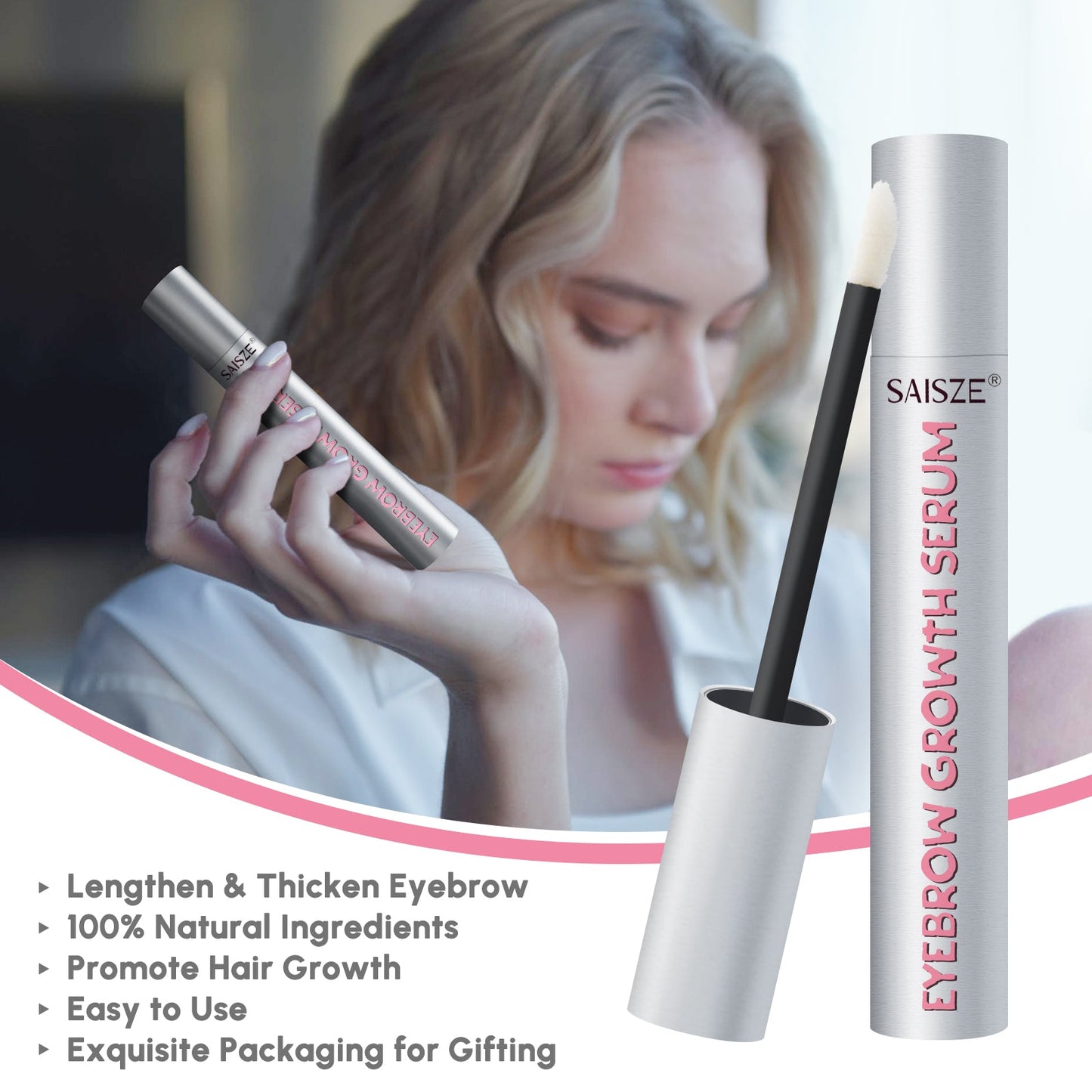 1 sérum pour cils à la biotine, sérum booster pour des cils plus longs, plus fournis et