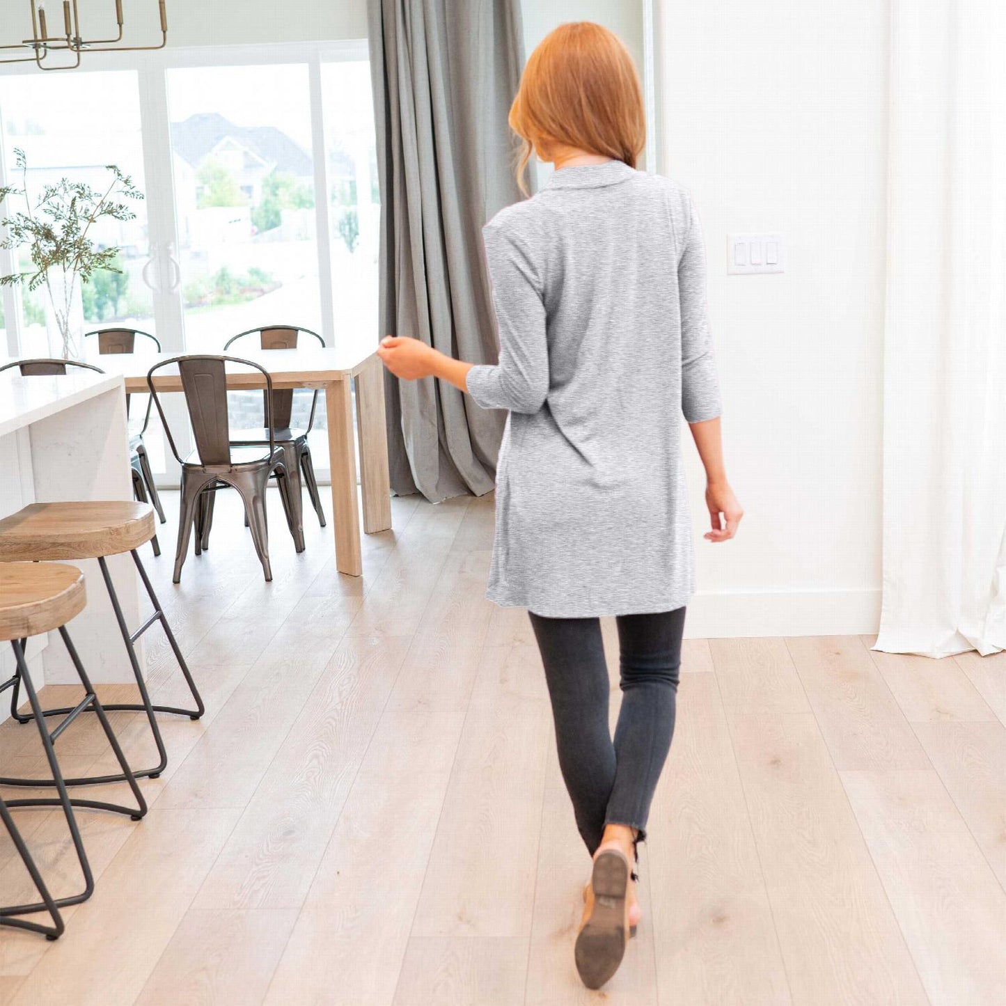 Cardigan ouvert à poches amples
