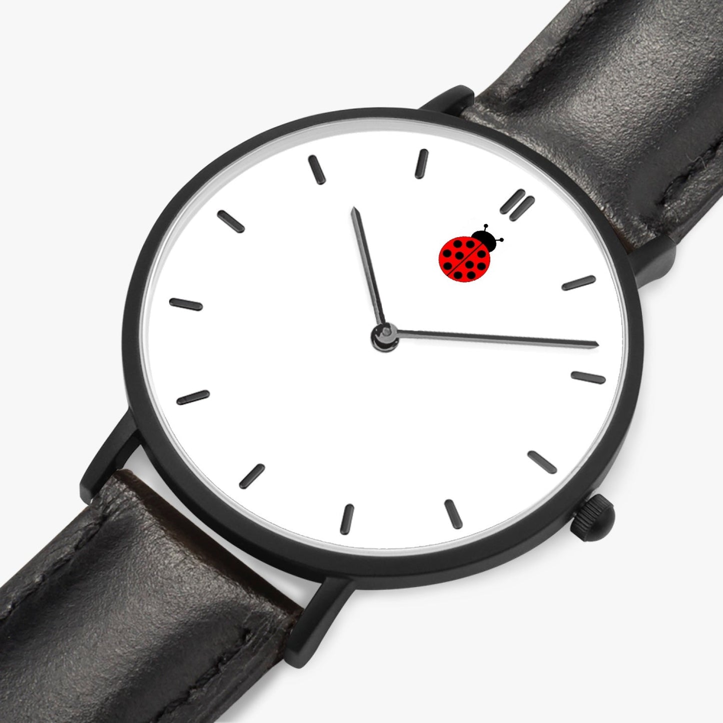 Reloj de cuarzo Jacki Easlick Ladybug con correa de piel ultrafina