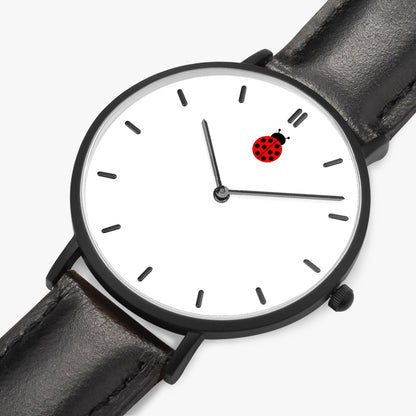 Reloj de cuarzo Jacki Easlick Ladybug con correa de piel ultrafina