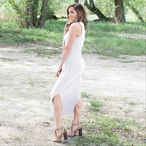 Robe longue en tricot
