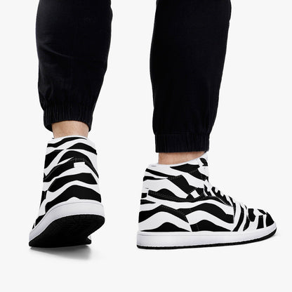 Zapatillas altas de piel con diseño de cebra de Jacki Easlick 