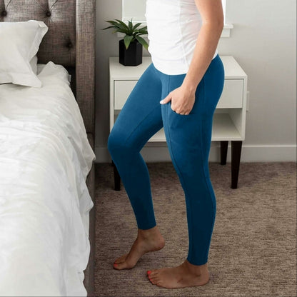 Leggings largos de microfibra cepillada
