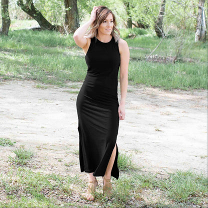Robe longue en tricot