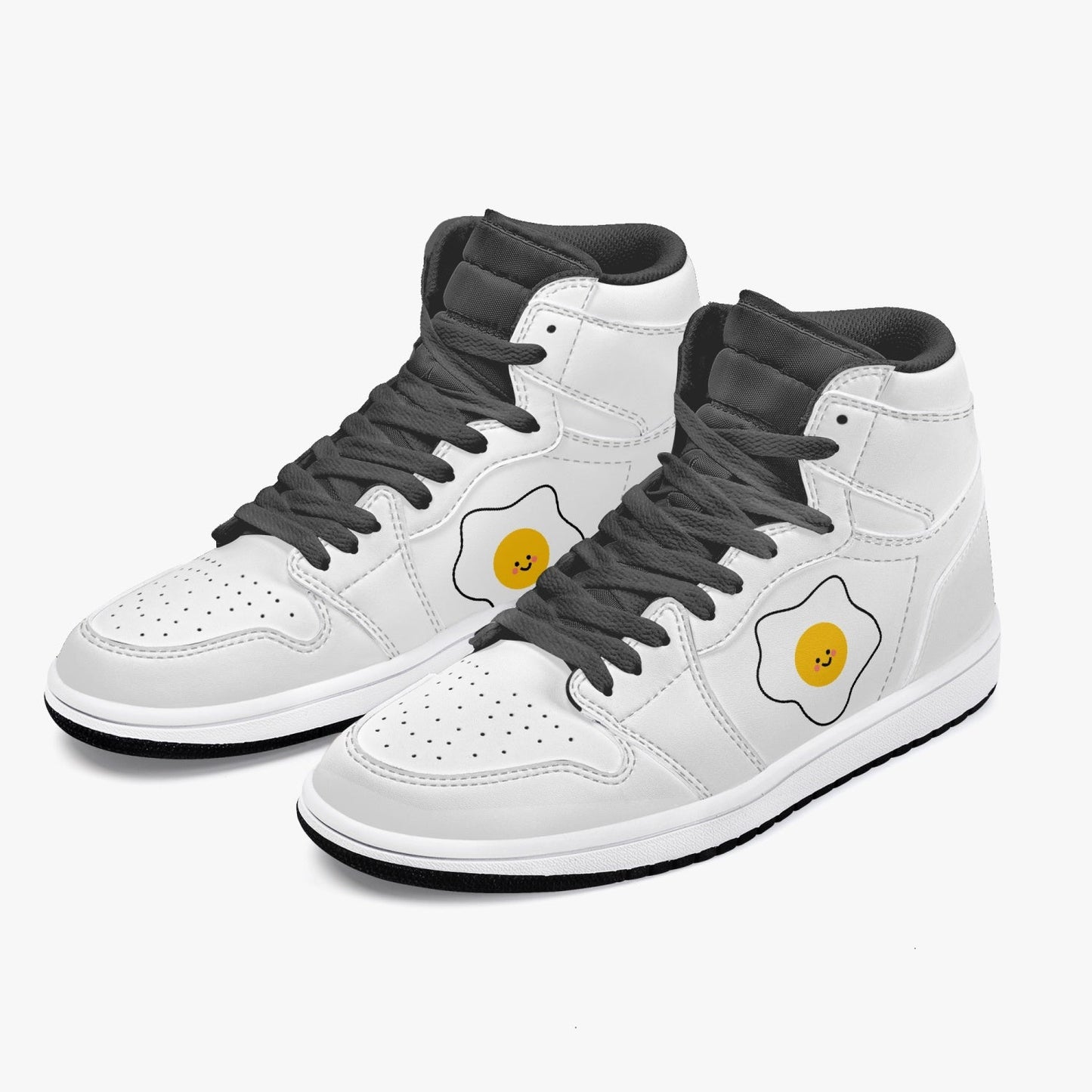 Zapatillas altas de cuero con diseño de huevo de lujo Jacki Easlick 