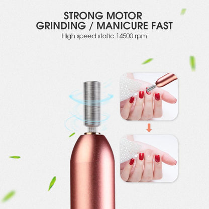 Kit de perceuse à ongles USB, polisseuse à ongles électrique, kit de lime à ongles portable