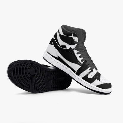Baskets montantes en cuir à imprimé zèbre Jacki Easlick 