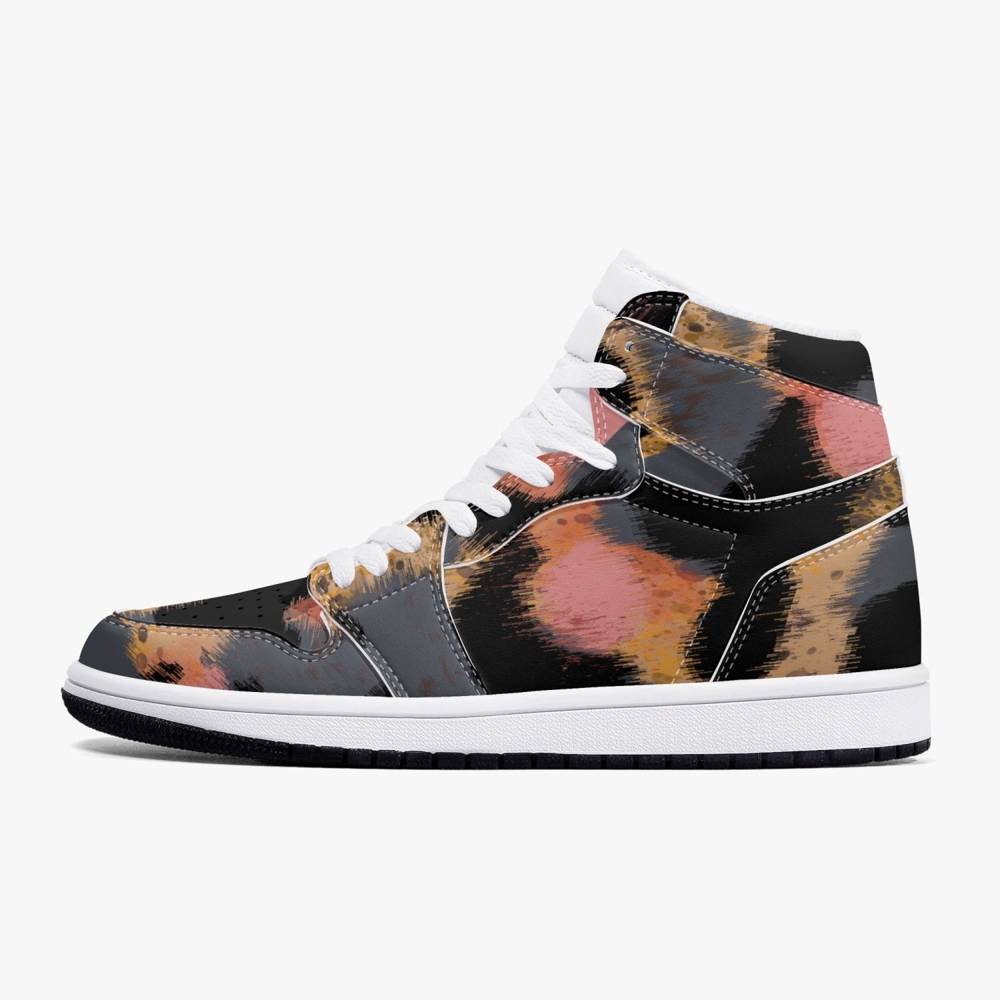 Zapatillas altas de cuero con estampado de leopardo de Jacki Easlick 
