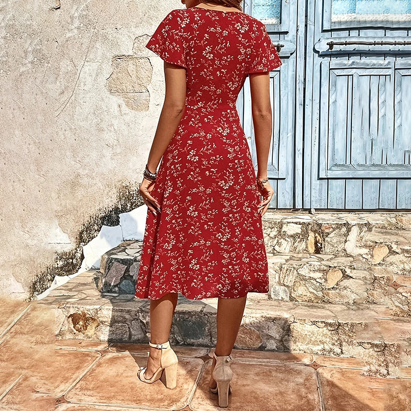 Vestido largo bohemio floral: el look imprescindible del verano