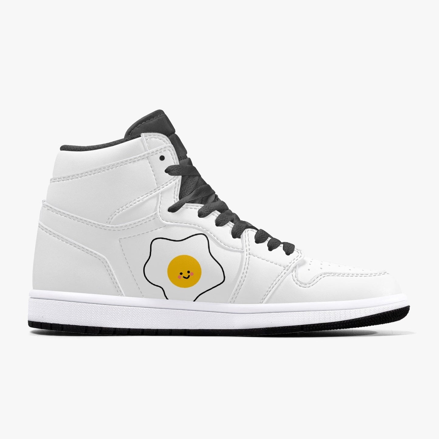 Zapatillas altas de cuero con diseño de huevo de lujo Jacki Easlick 