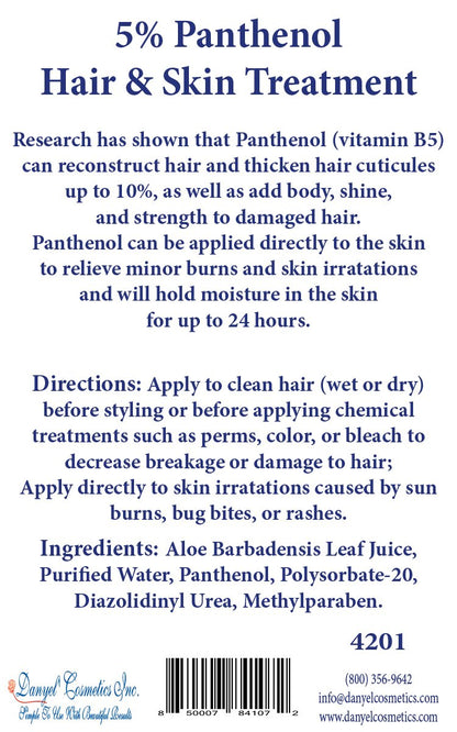 Tratamiento para el cabello y la piel con pantenol al 5 % - 8 oz 