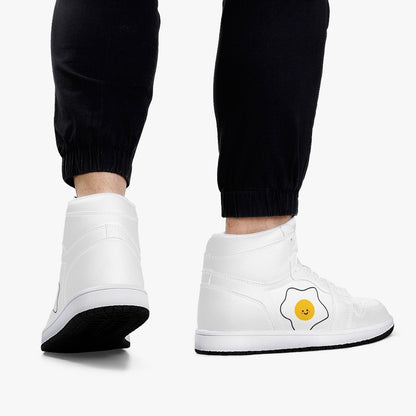 Zapatillas altas de cuero con diseño de huevo de lujo Jacki Easlick 