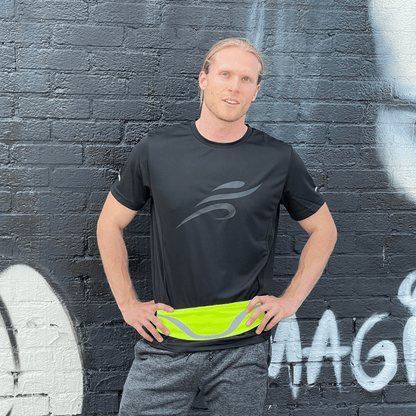 Ceinture de course sport résistante à l'eau avec bande réfléchissante