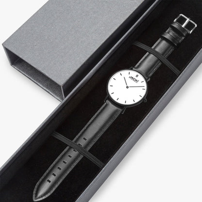 Reloj de cuarzo Jacki Easlick con correa de cuero ultrafina
