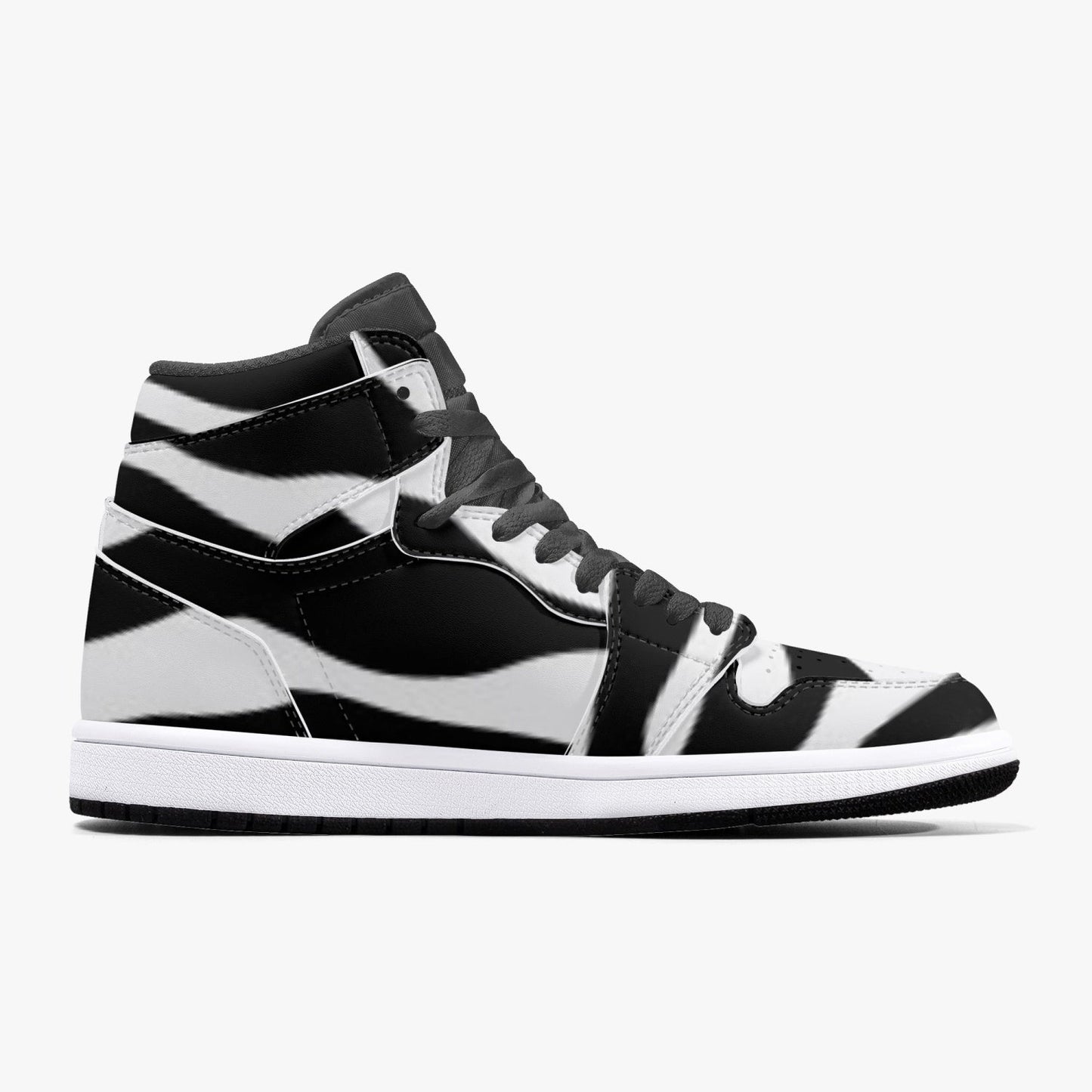 Baskets montantes en cuir à imprimé zèbre Jacki Easlick 